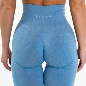 NVGTN Sky Blue Contour Seamless Leggings